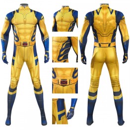 Halloween Outfit Deadpool 3 Wolverine Cosplay Costume Yellow Bodysuit