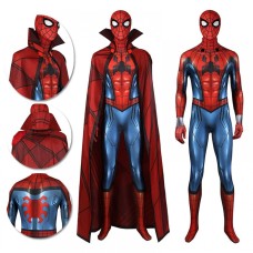 Zombie Hunter Spiderman Cosplay Costume Polyester Bodysuit with Cape