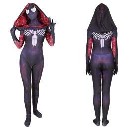 Black Gwen women's Spider-Man tights elastic print Spider-Man performance costume cosplay Spider-Man