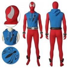 Ben Reily Cosplay Costume Scarlet SpiderMan Nylon Bodysuit