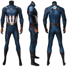 Avengers Captain America Steve Rogers cosplay costume nylon jumpsuit