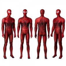 2024 Scarlet SpiderMan Cosplay Costume Ben Reilly Halloween Onesie